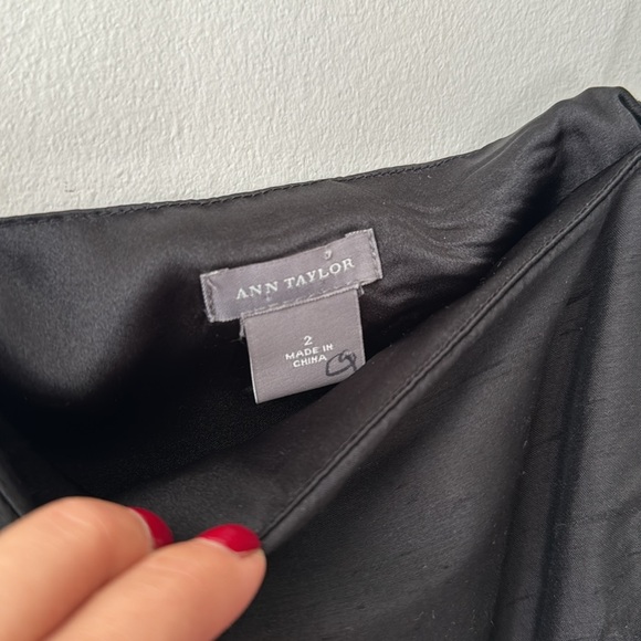 Ann Taylor 100% Raw Silk Strapless Bow Evening Dress - Picture 9 of 10